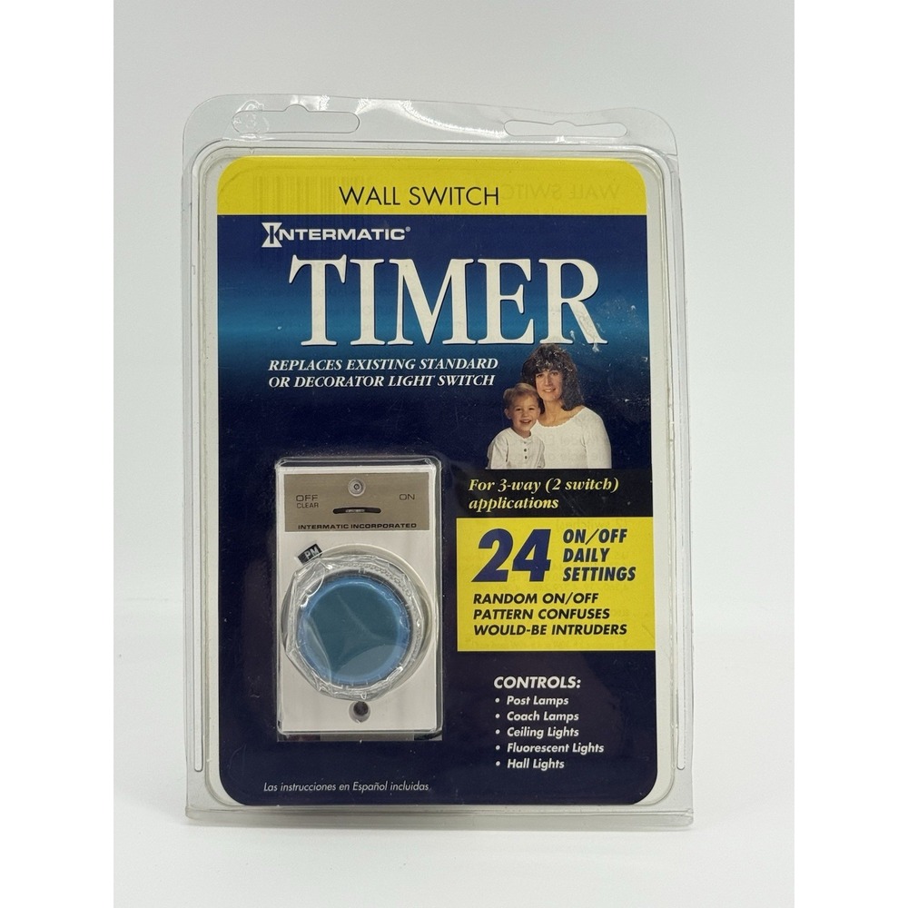 Intermatic Wall Light Switch Security Timer EJ343C 120V 3 Way 24HR PROGRAMMABLE